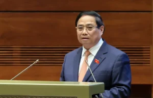Thủ tướng Phạm Minh Chính phát biểu tại phiên họp Quốc hội sáng 20/10.